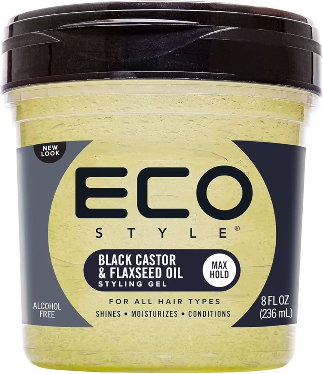 ECO STYLE BLACK CASTOR & FLAKESEED OIL 355ML